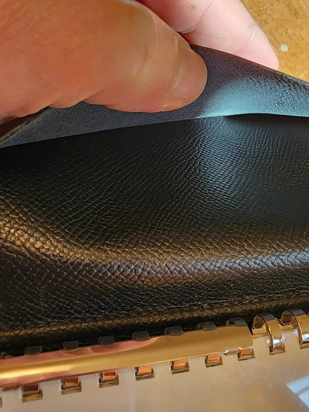 black leather Hermès agenda cover With COA